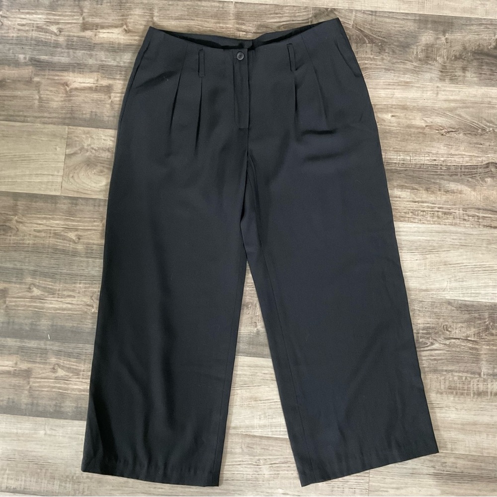 The Row Black Wool Blend Wide Leg Pants Size 4